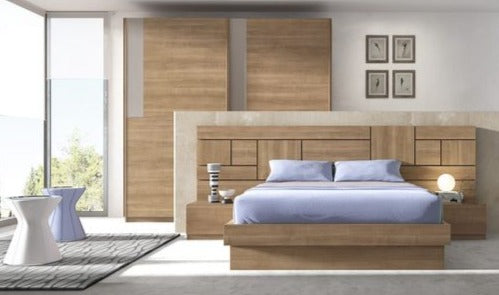 City Bed with Nightstand-B48 By Solimanroom