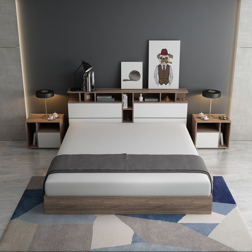 Deco Bed with nightstand-B62