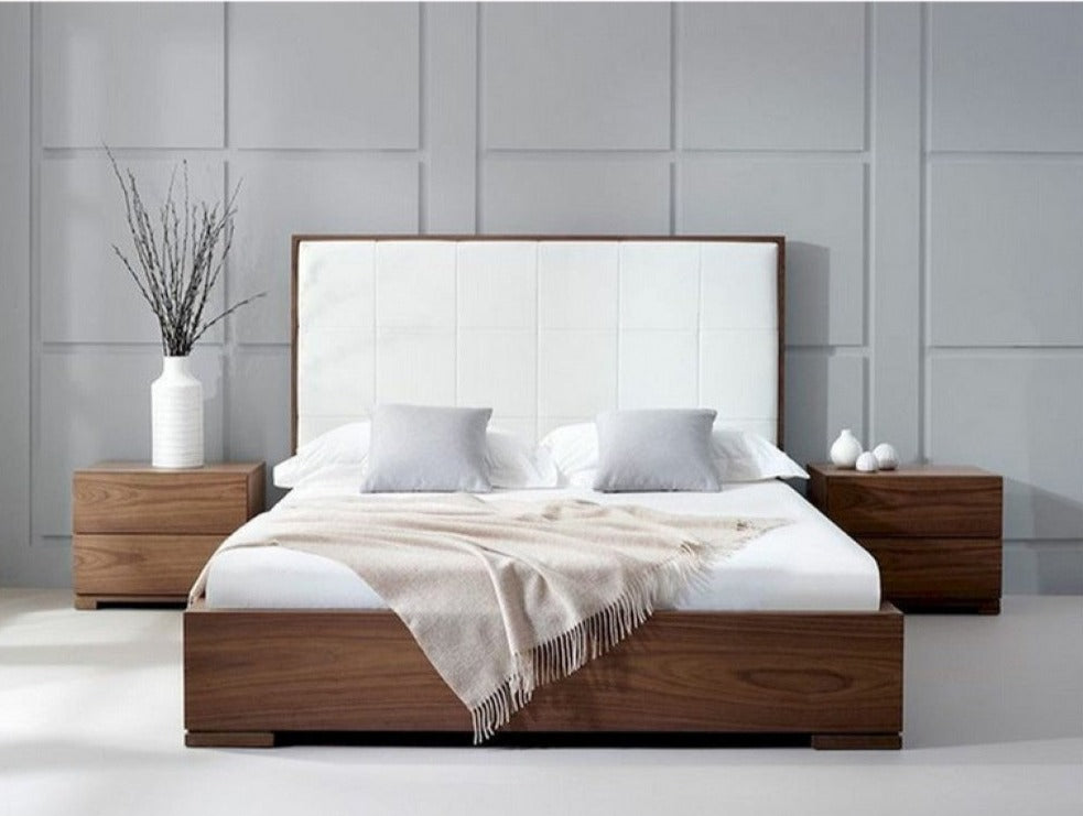 Tactile Bed with nightstand-B29 By Solimanroom