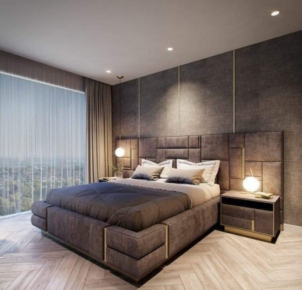 Trivia Bed with nightstand-B31 By Solimanroom